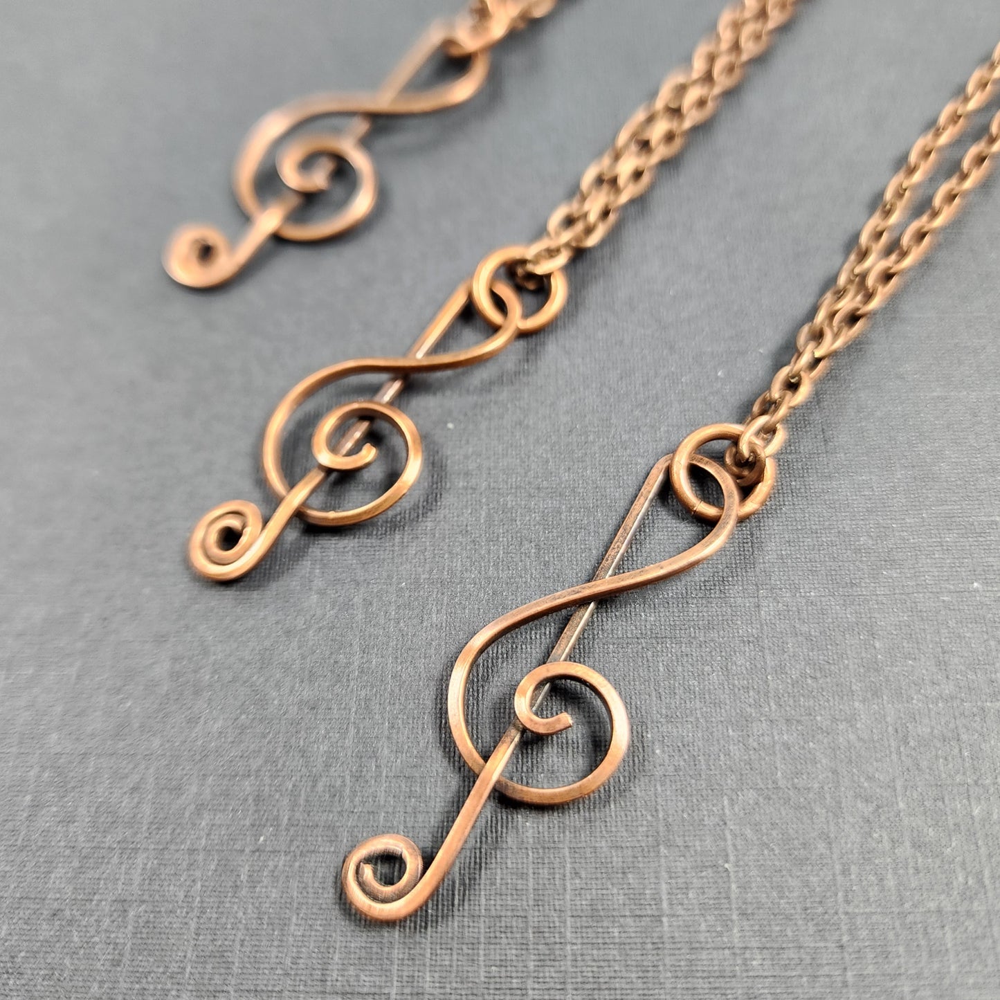 Simple Copper Music Note Pendant